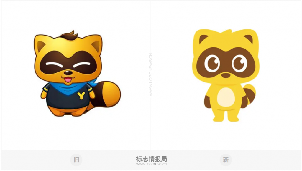 YY再次更新LOGO,这只小浣熊又开始裸奔了!